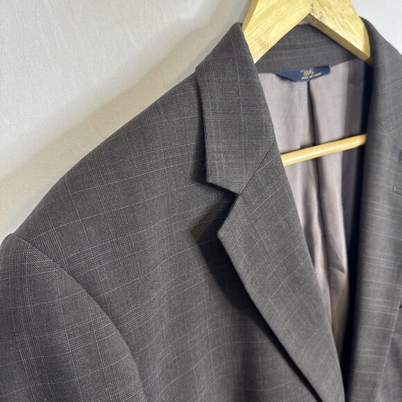 Brooks Brothers 346 Charcoal Brown Check Wool Sport Coat 48L - Picture 3 of 11